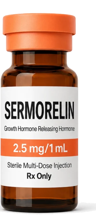 Sermorelin Injection vial illustration